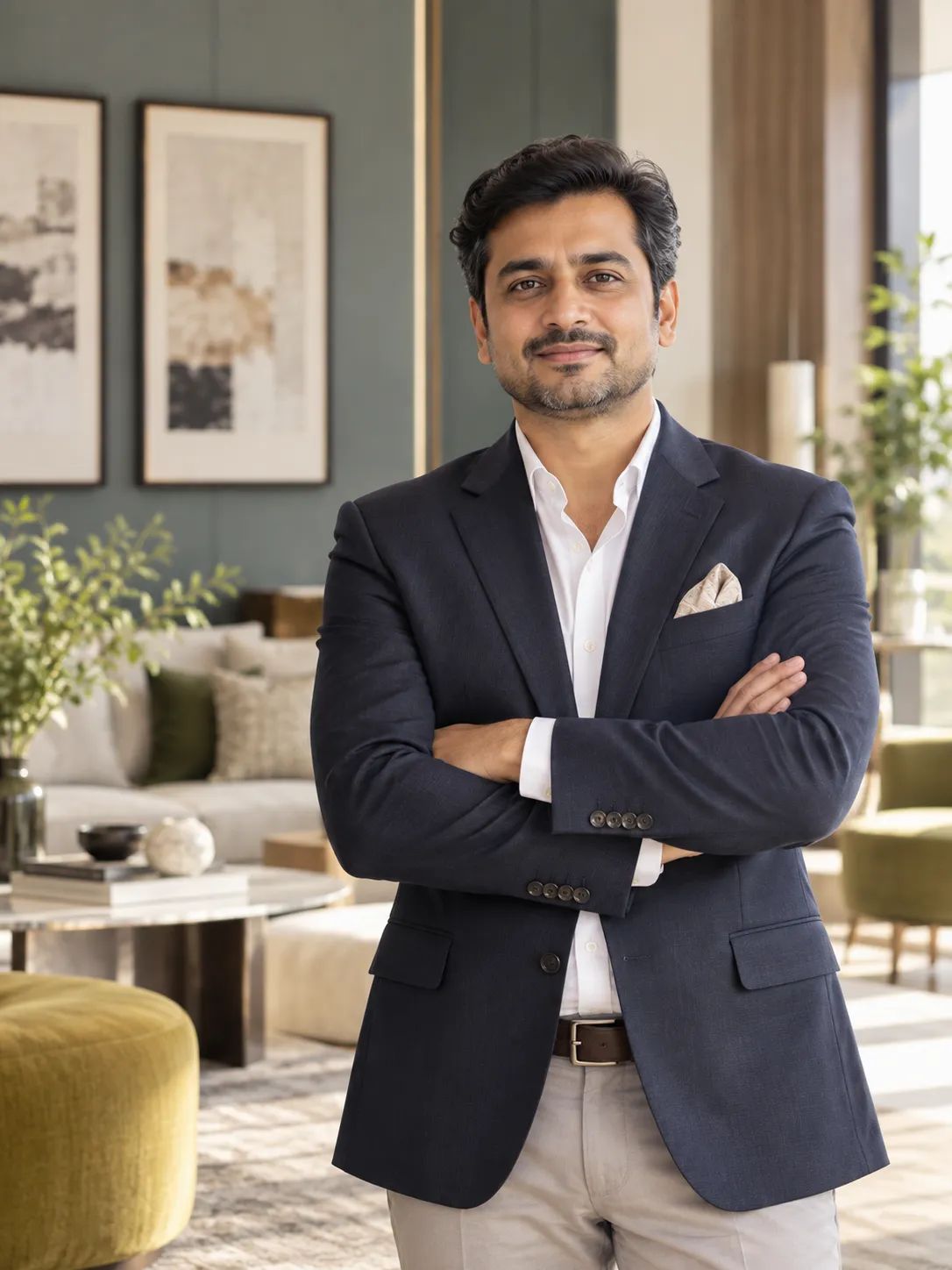 Portrait of Raman, interior and spatial designer
